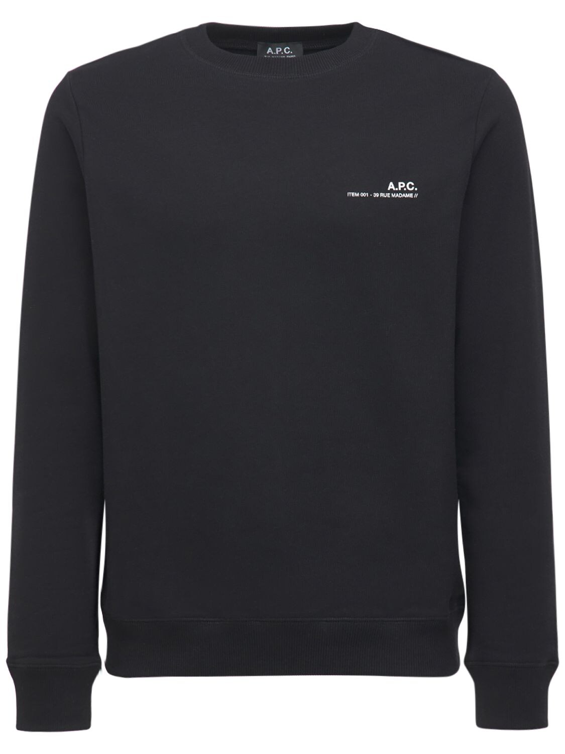 APC LOGO DETAIL COTTON JERSEY SWEATSHIRT,71IXG4013-TFPA0