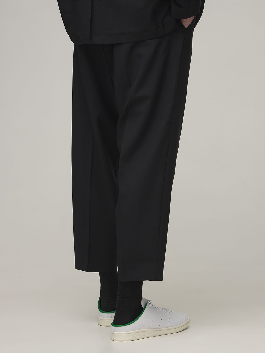 Lownn Neo Wool & Mohair Pants In Black