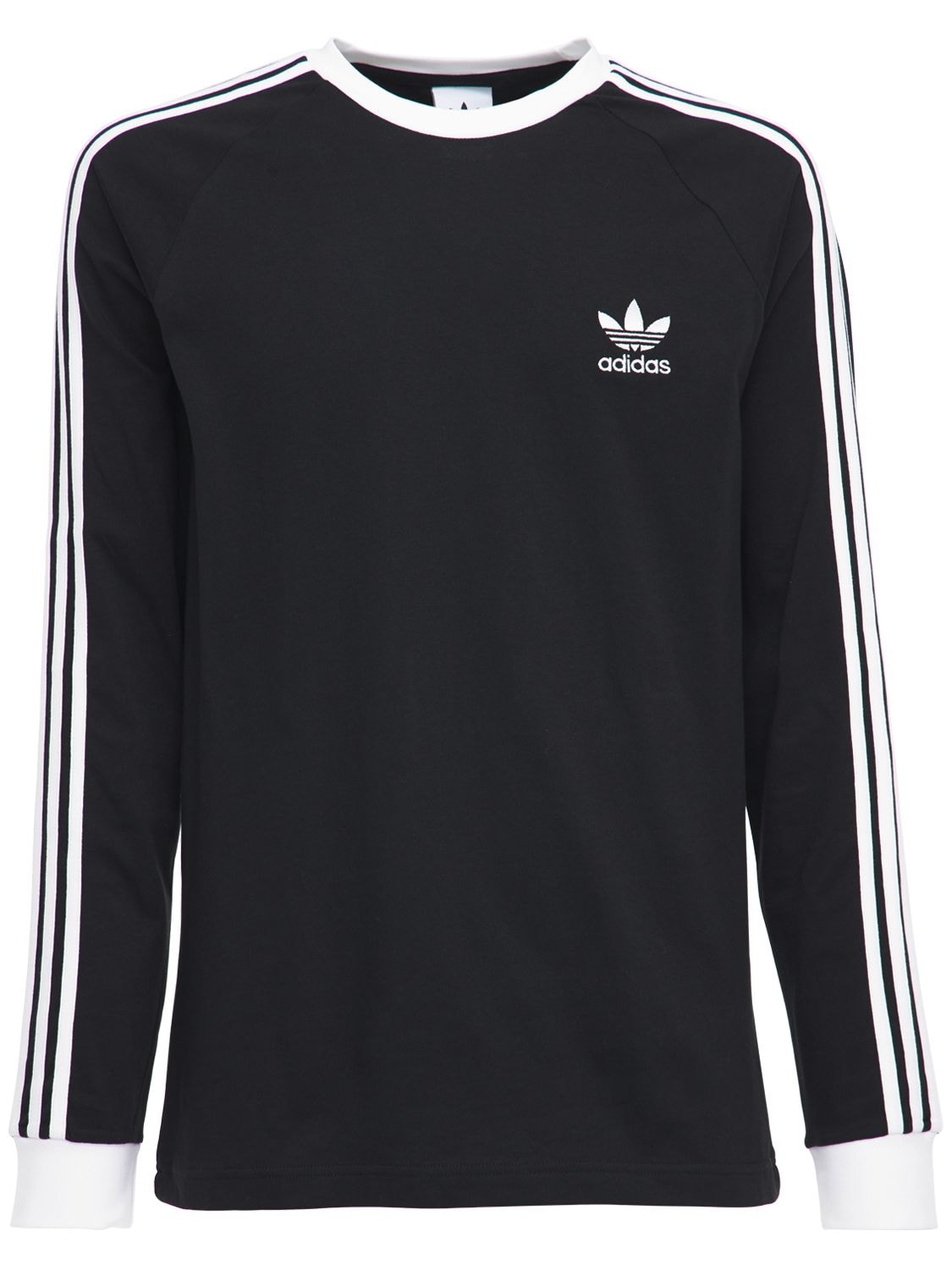 Adidas Originals Men's Classics 3-stripes Long-sleeve T-shirt In Black | ModeSens