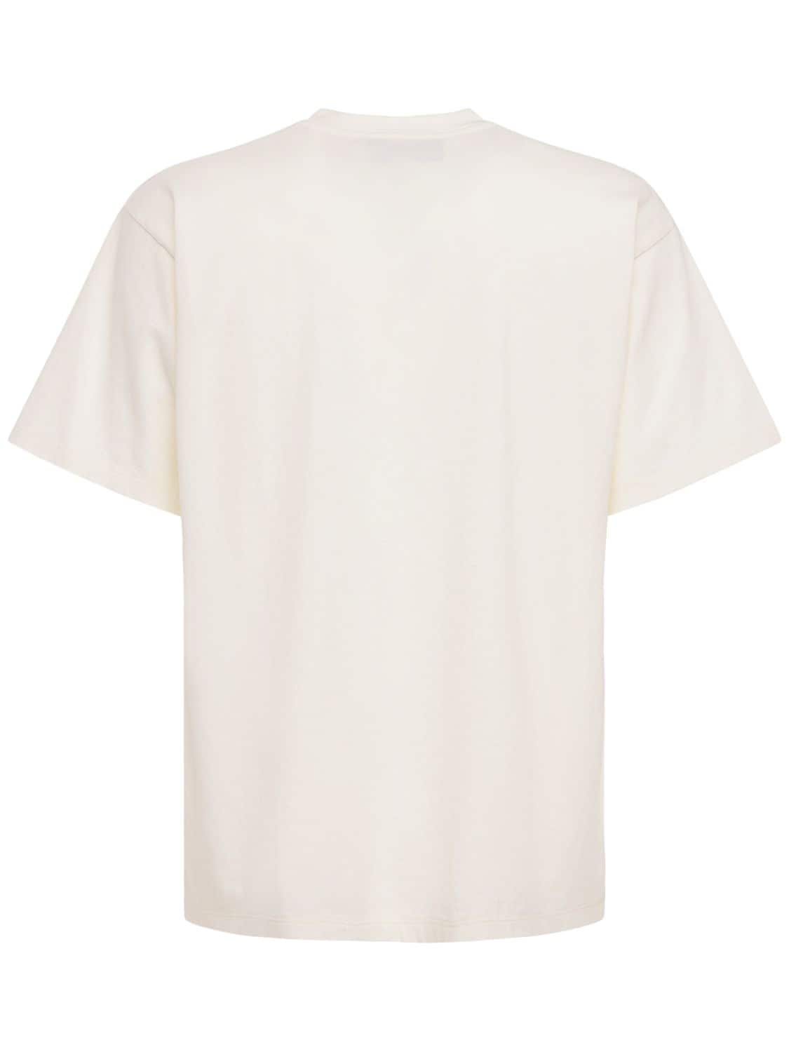 Shop Gucci Gg Printed Cotton Jersey T-shirt In White