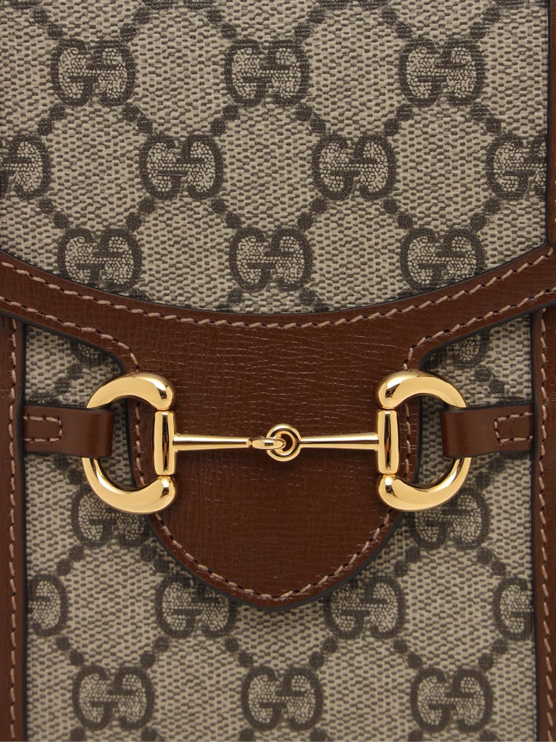 Shop Gucci Mini  Horsebit 1955 Bag In Brown