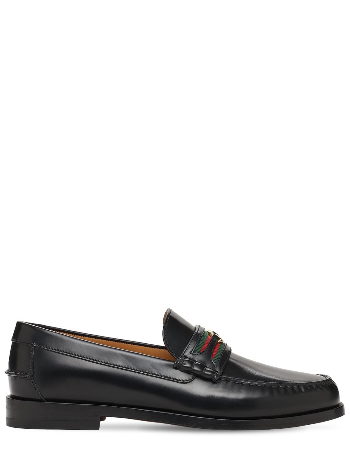 25mm Gg Web Kaveh Leather Loafers