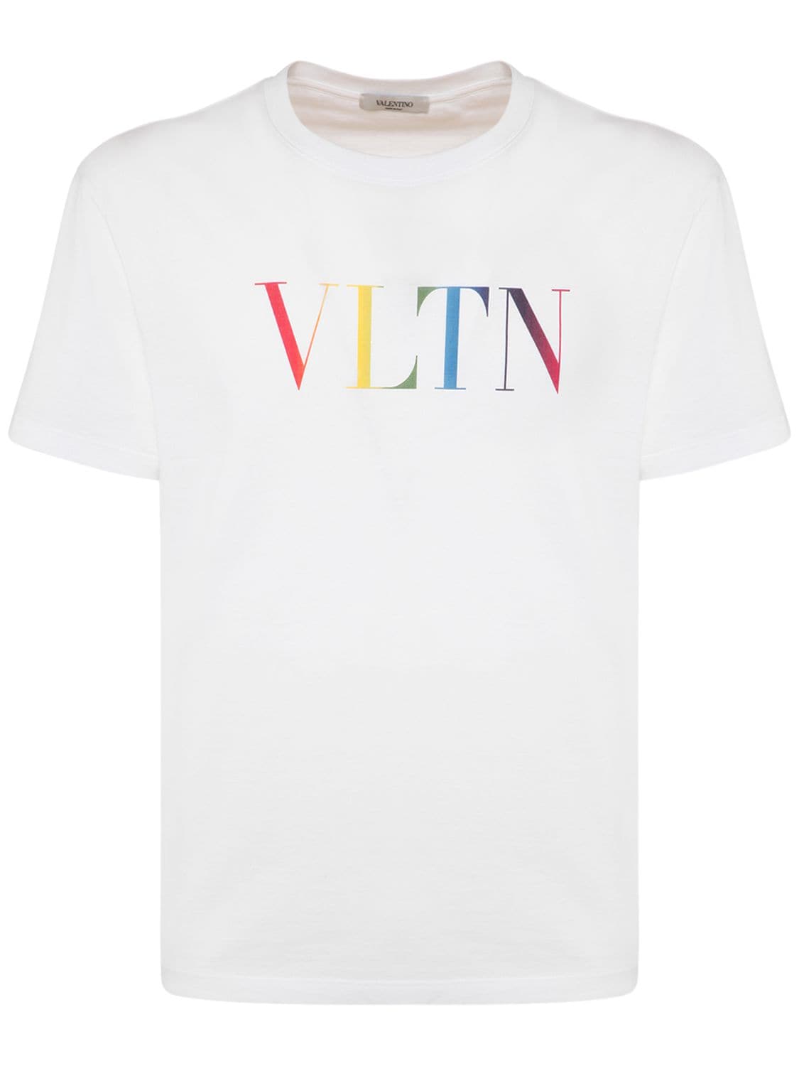 VALENTINO VLTN MULTICOLOR PRINT COTTON T-SHIRT,73IH0Y017-MJRE0