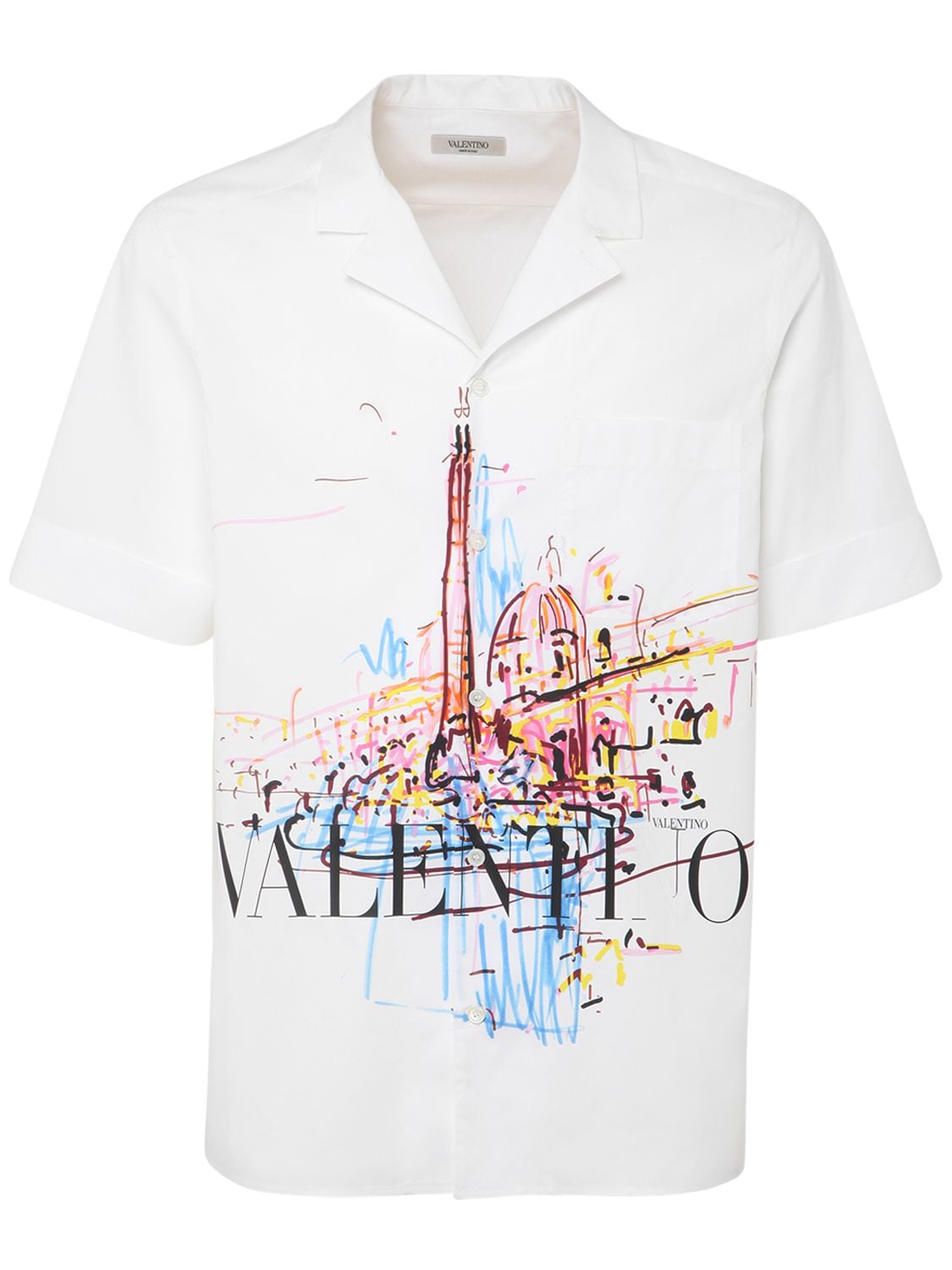 VALENTINO “ROMAN SKETCHES”棉质府绸衬衫,73IH0Y020-MZRX0