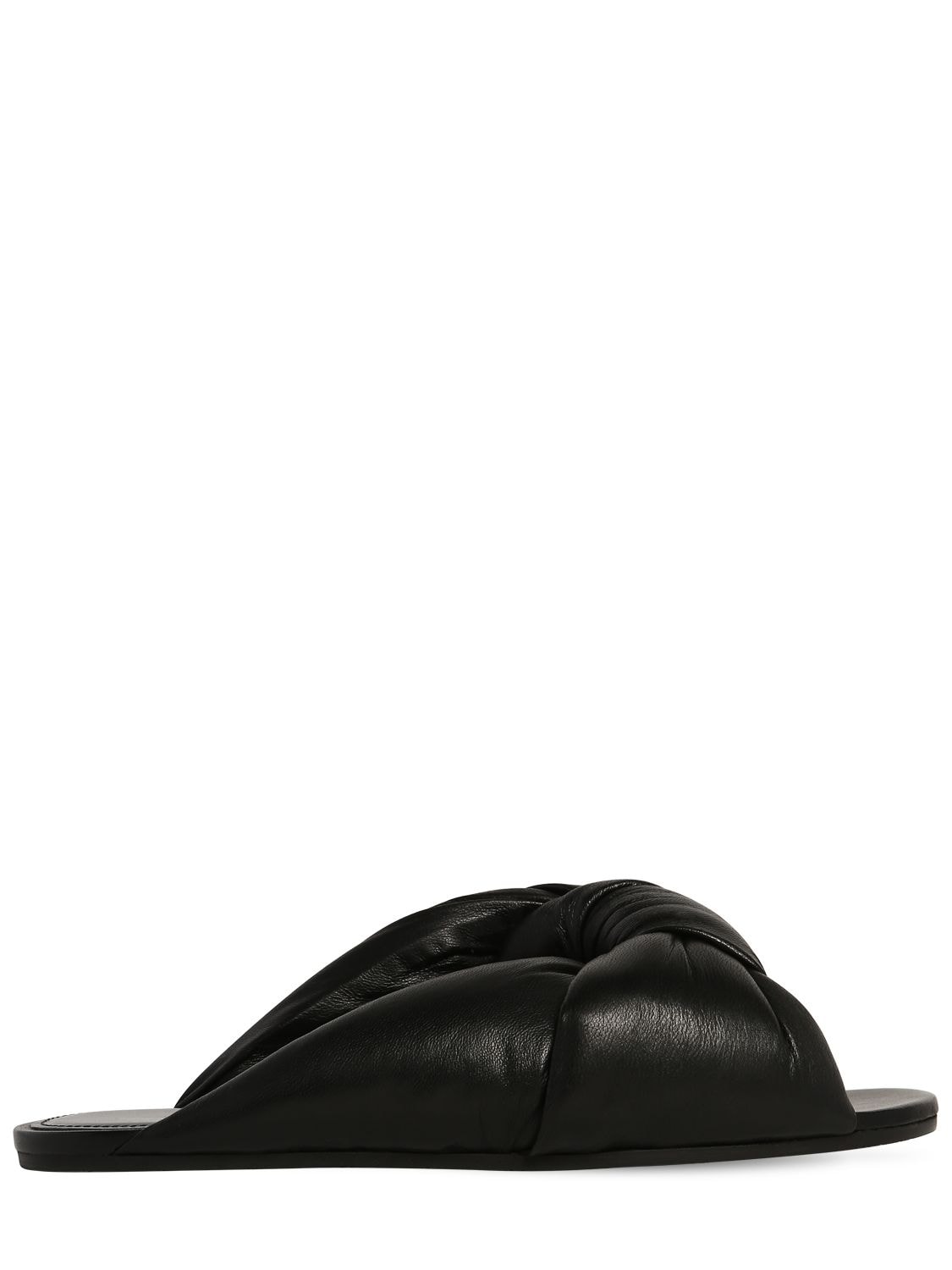 BALENCIAGA 10毫米“DRAPY”填充皮革穆勒鞋,73IHLD011-MTAWMA2