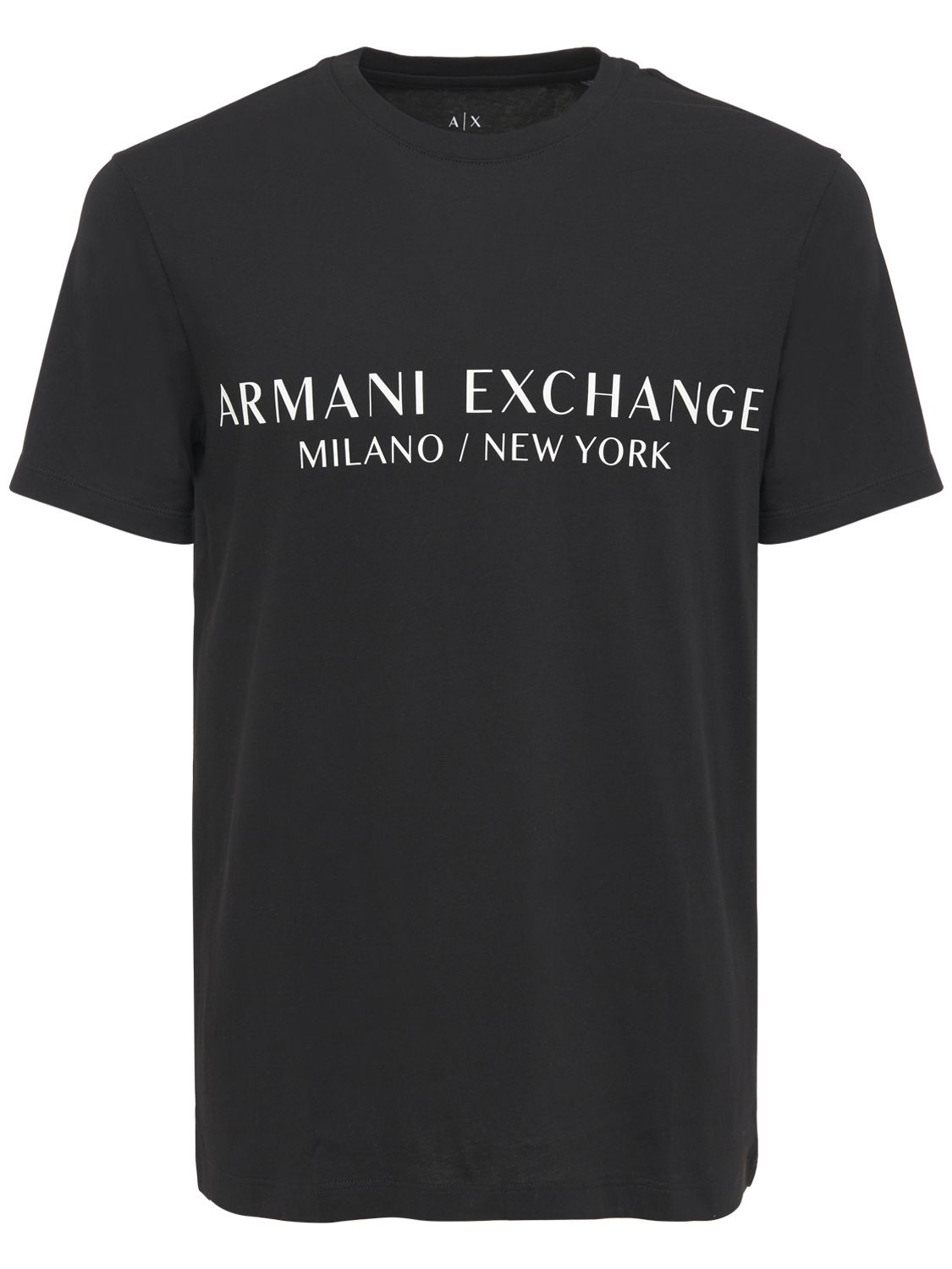 ARMANI EXCHANGE LOGO印图纯棉圆领T恤,73IHLF015-MTIWMA2