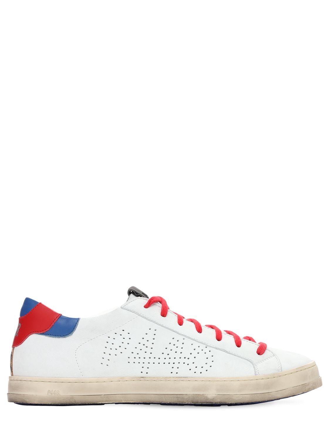 P448 John Leather & Suede Low-top Sneakers In Red,white,blue