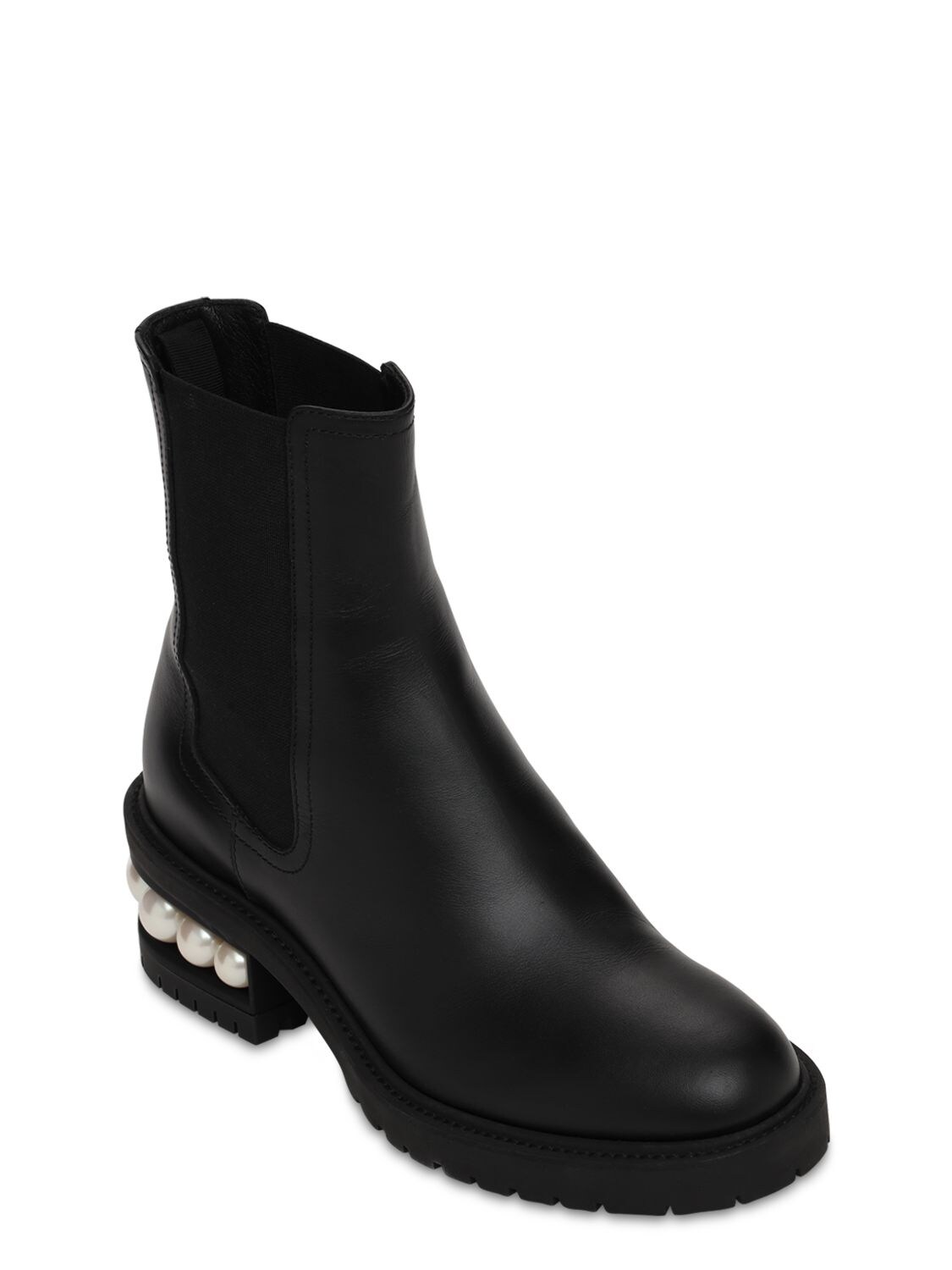nicholas kirkwood casati faux pearl leather ankle boots