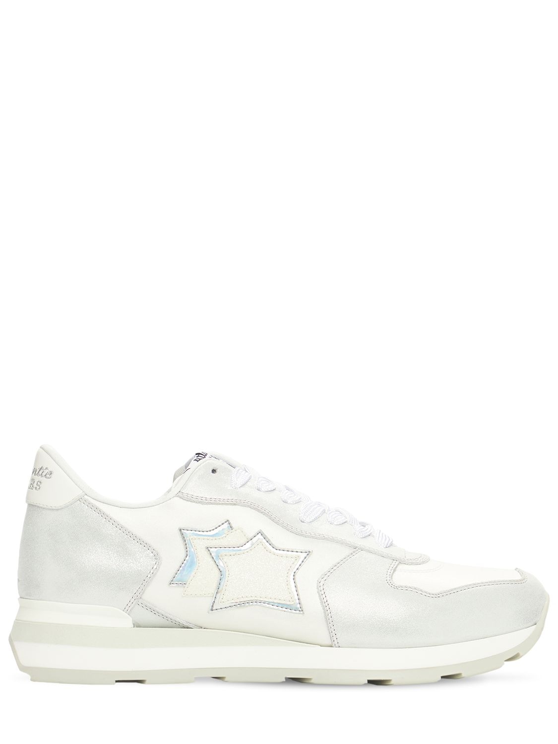 Atlantic Stars "vega"麂皮&尼龙运动鞋 In White