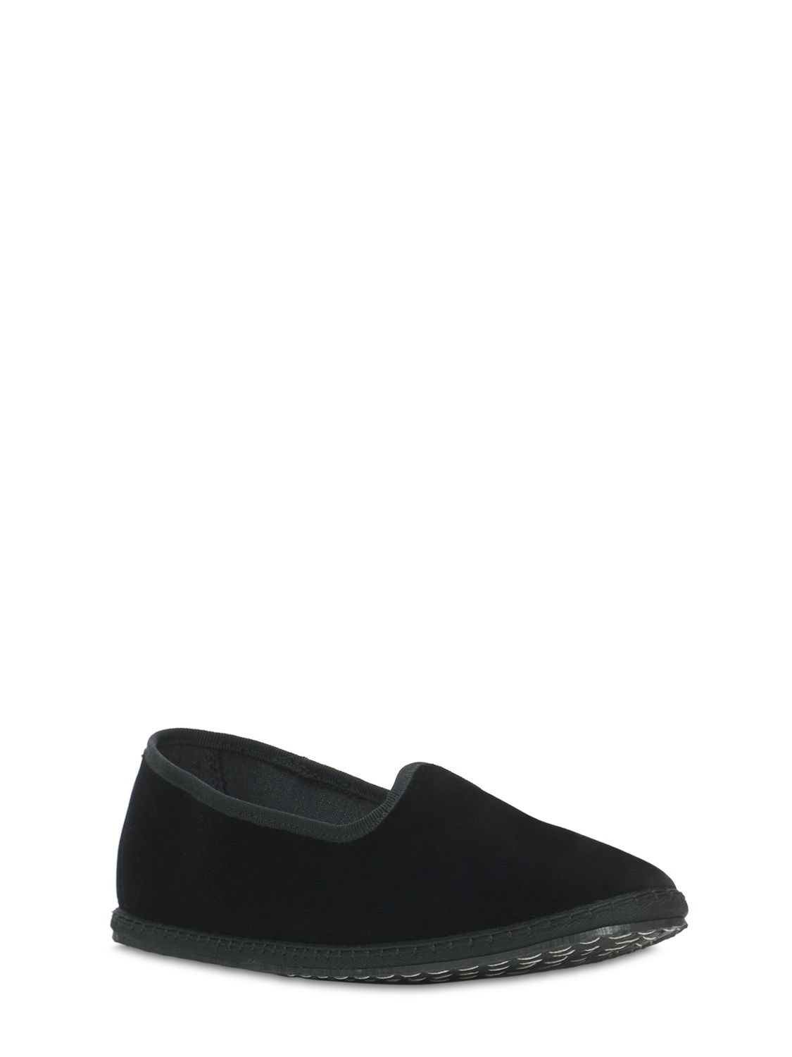 Shop Vibi Venezia 10mm Nero Velvet Slippers In Black