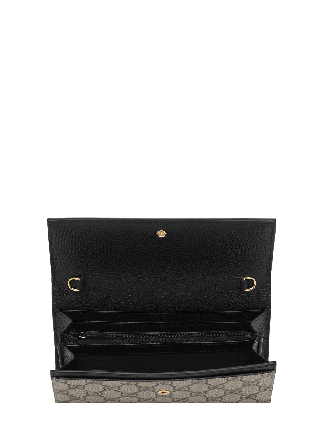 Shop Gucci Petite Marmont Gg Supreme Leather Bag In Black,ebony