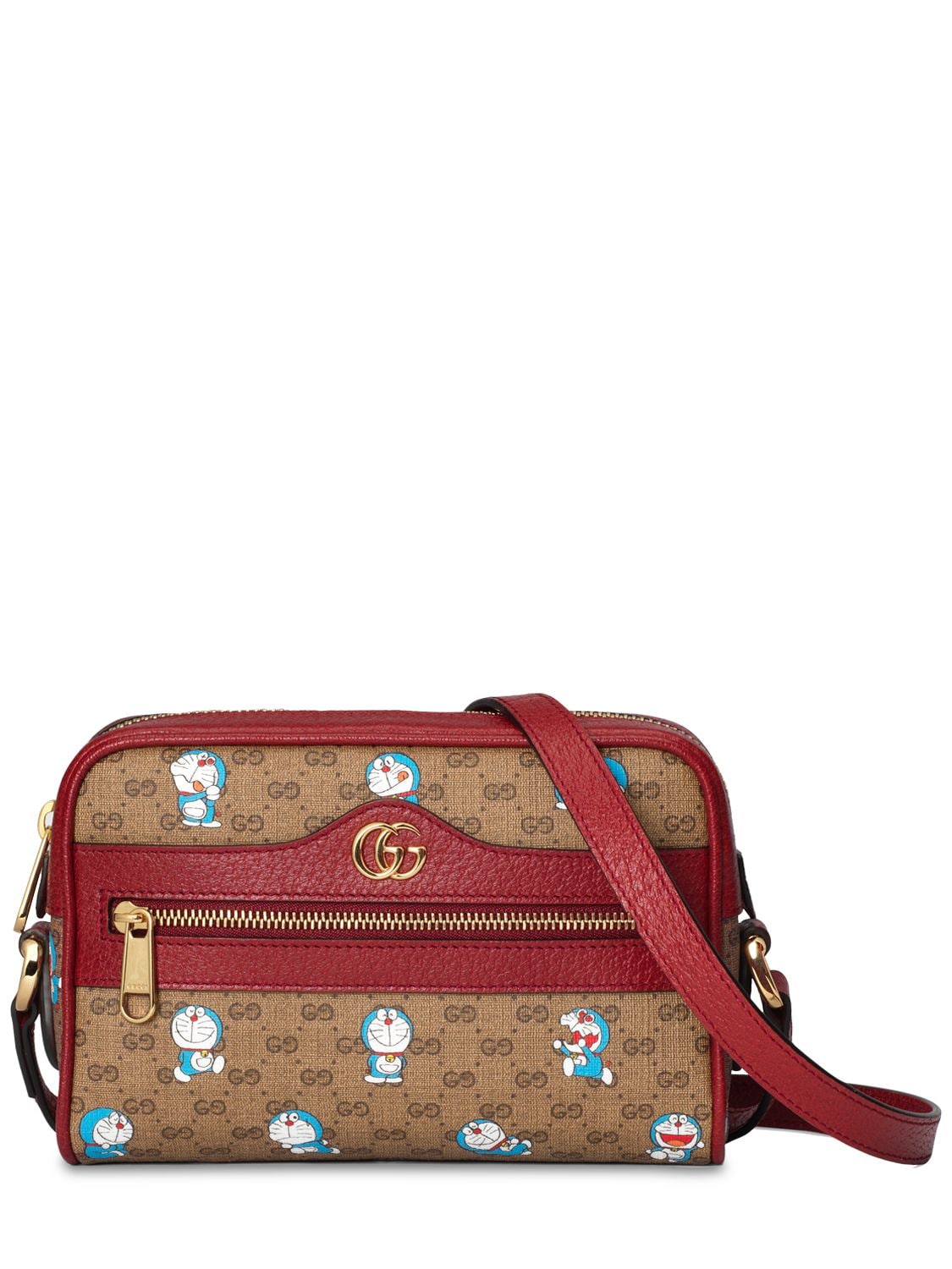 Gucci Doraemon Gg Canvas Mini Shoulder Bag In Multicolor