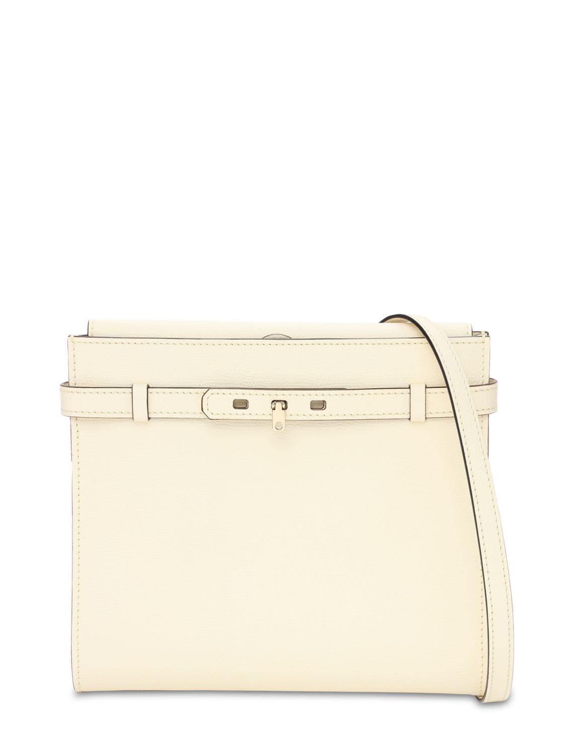 Valextra Brera B-tracollina Textured-leather Shoulder Bag In 