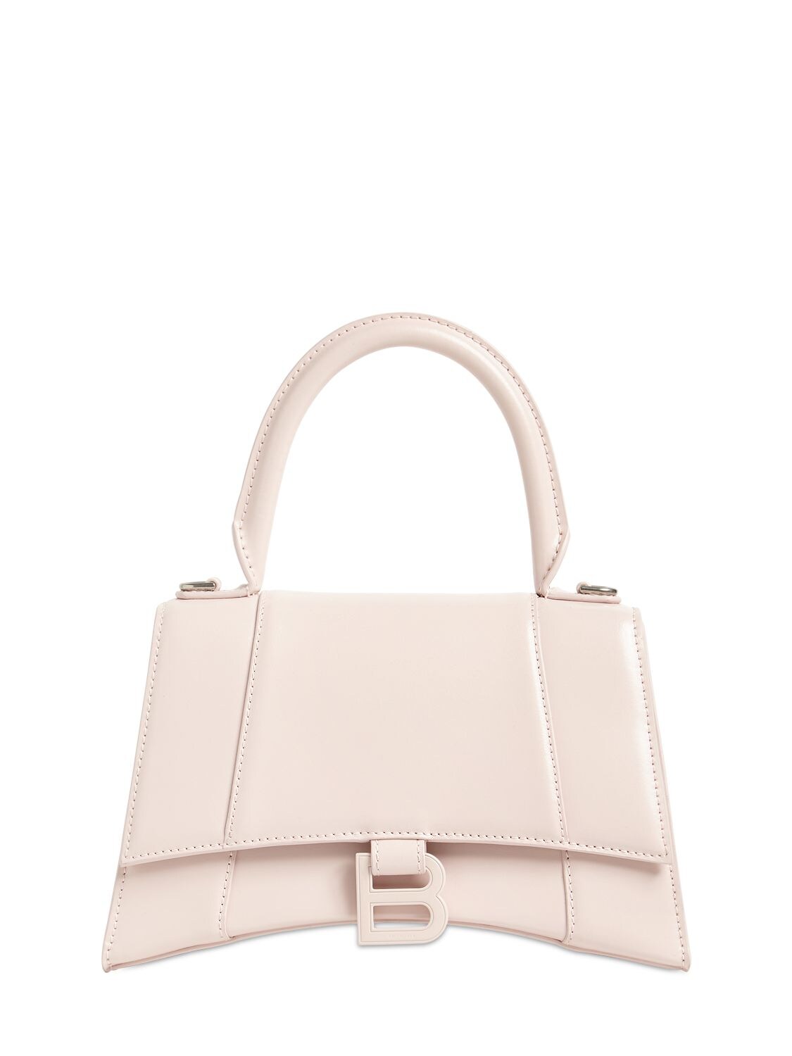 Luxury handbag - Hourglass Balenciaga handbag in smooth light pink leather