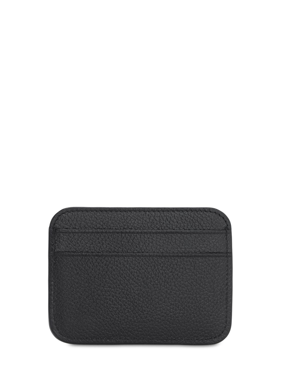 Shop Balenciaga Logo Leather Card Holder In Black,white