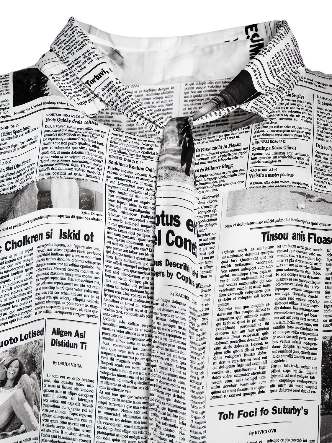 BALENCIAGA NEWSPAPER PRINT LIGHT SATIN DRESS