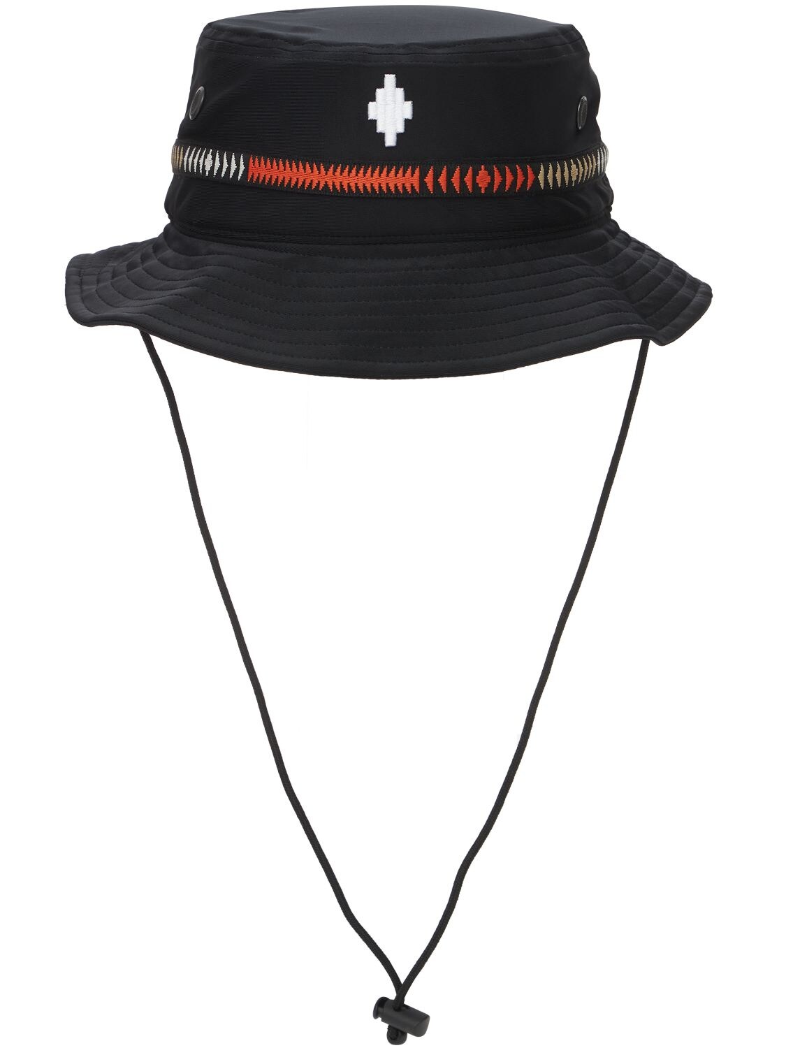 Marcelo Burlon County Of Milan Cross Tape Tech Bucket Hat In Black,white