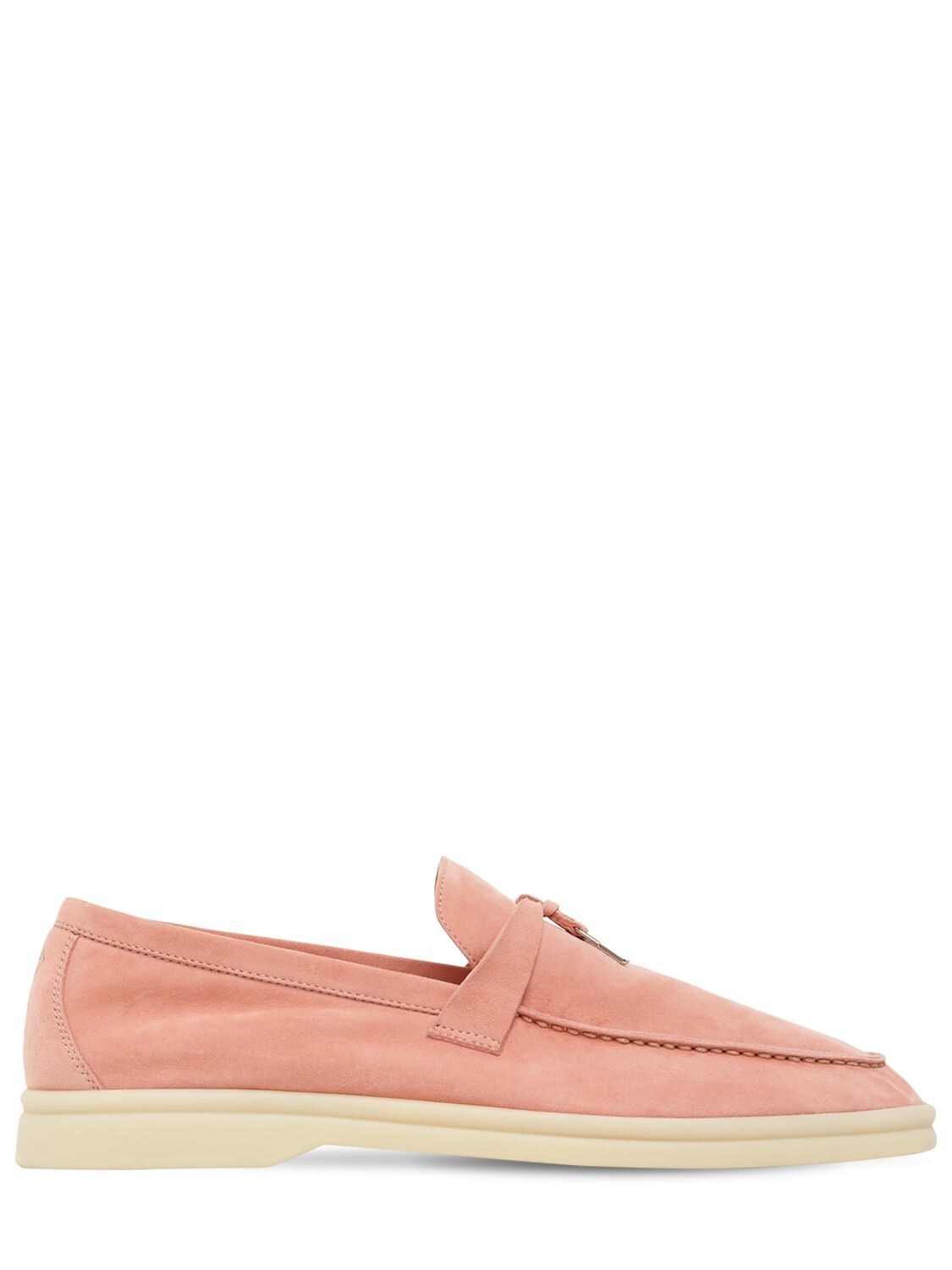 LORO PIANA 10MM SUMMER CHARMS WALK SUEDE LOAFERS,73IJ6I003-MZA0SQ2