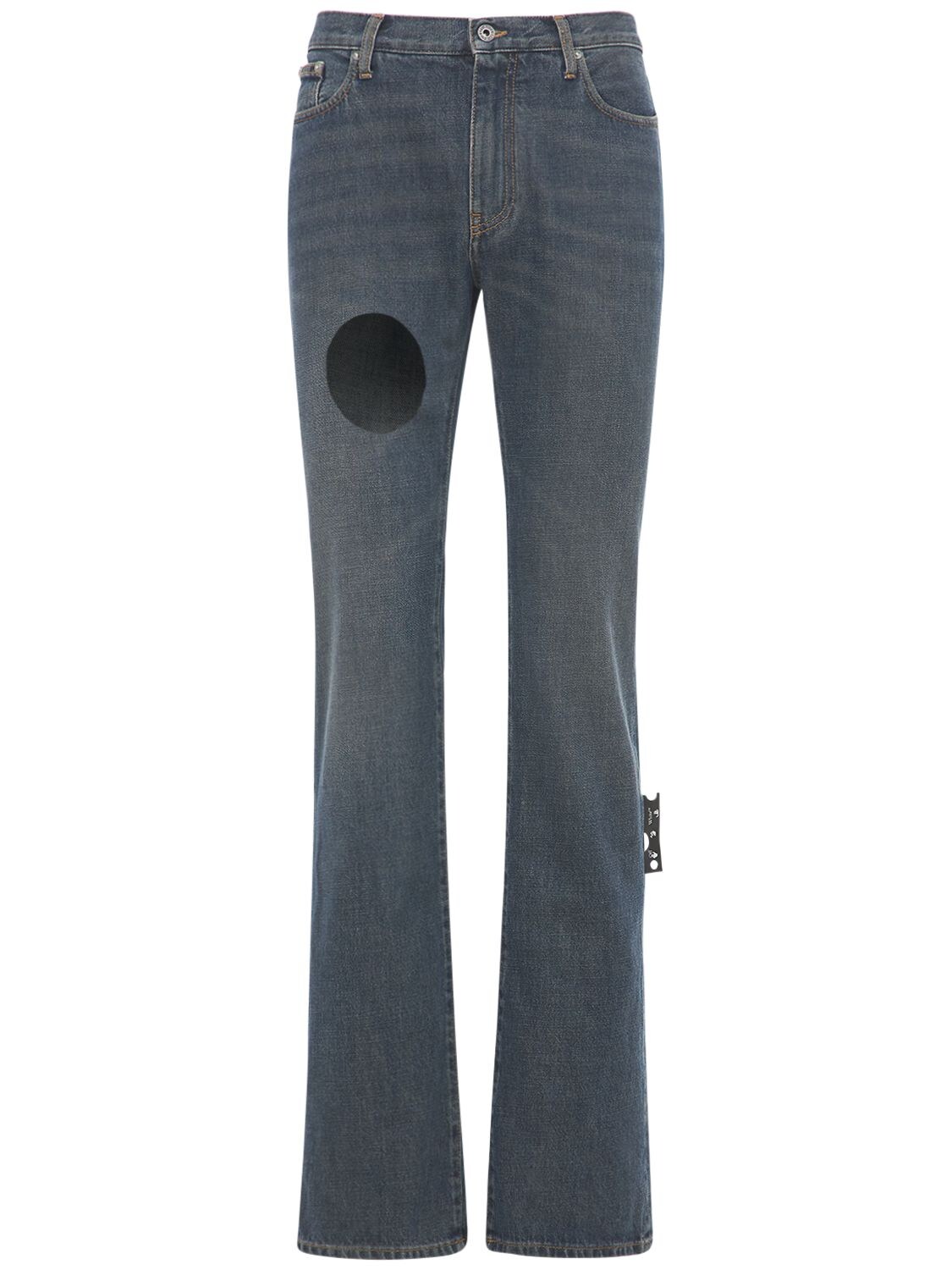OFF-WHITE Hand Off Skinny Stack Cutout Denim Jeans