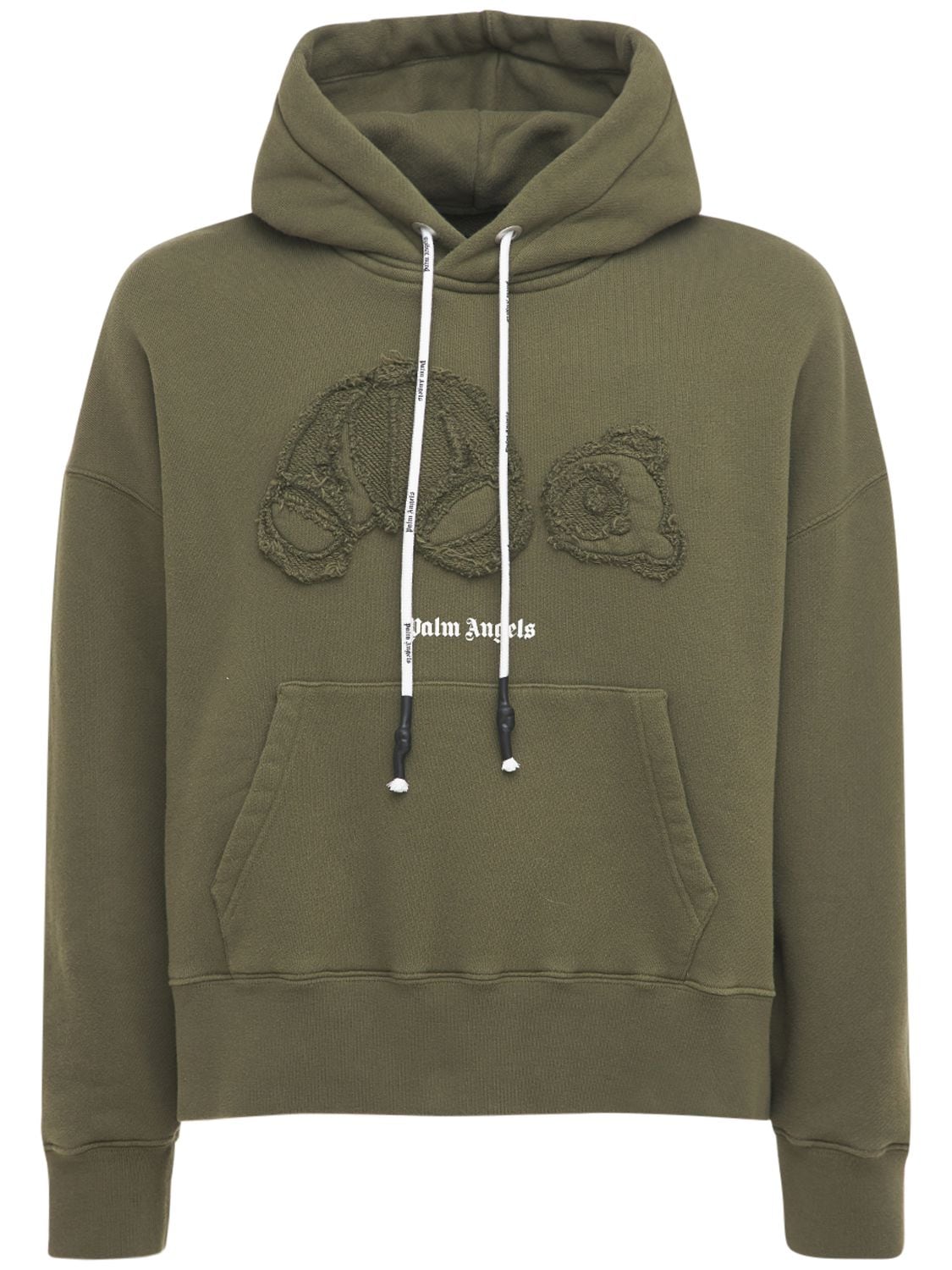 Palm Angels Clothing RAW CUT BEAR COTTON JERSEY HOODIE
