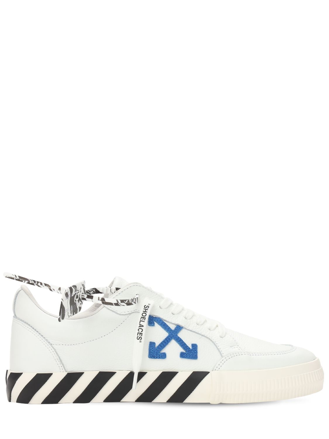 Off-White - Vulcanized leather low sneakers - White/Blue | Luisaviaroma