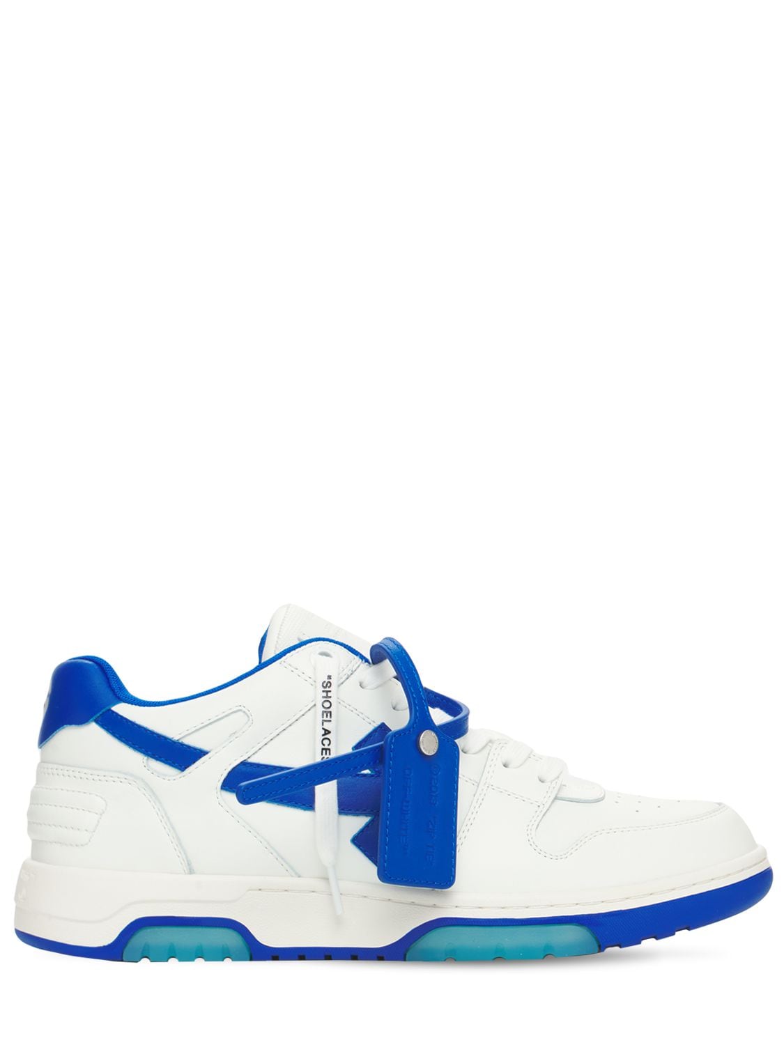Off-white Out Of Office Leather Low Sneakers In Белый,синий