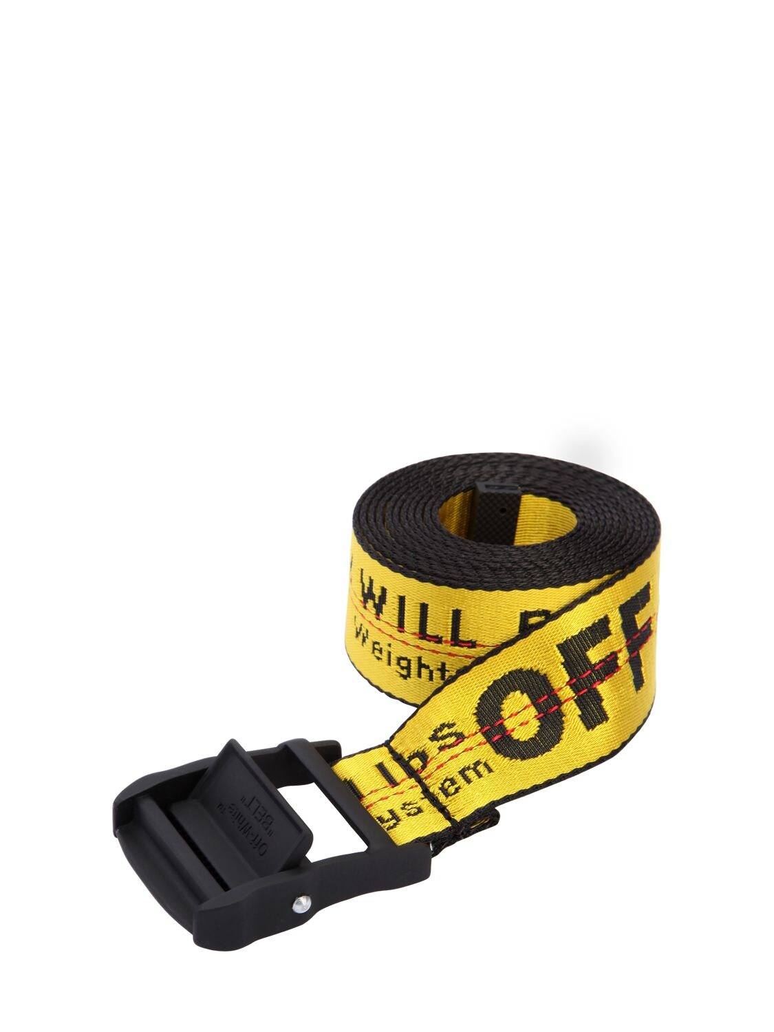 Shop Off-white 3.5cm Logo Industrial Webbing Belt In Gelb