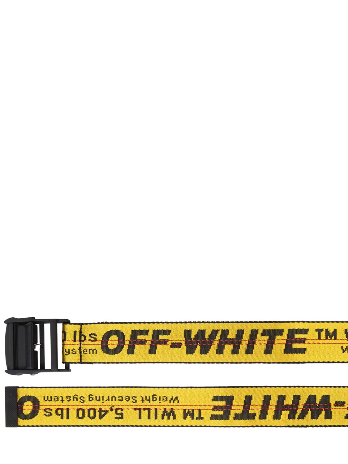 Shop Off-white 3.5cm Logo Industrial Webbing Belt In Gelb