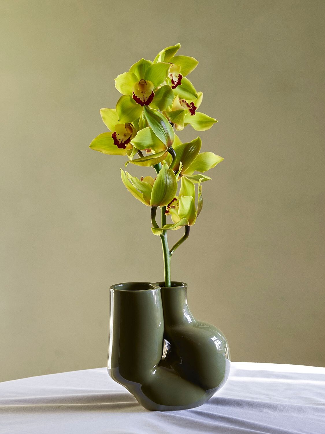 Shop Hay W&s Vase In Olive Green