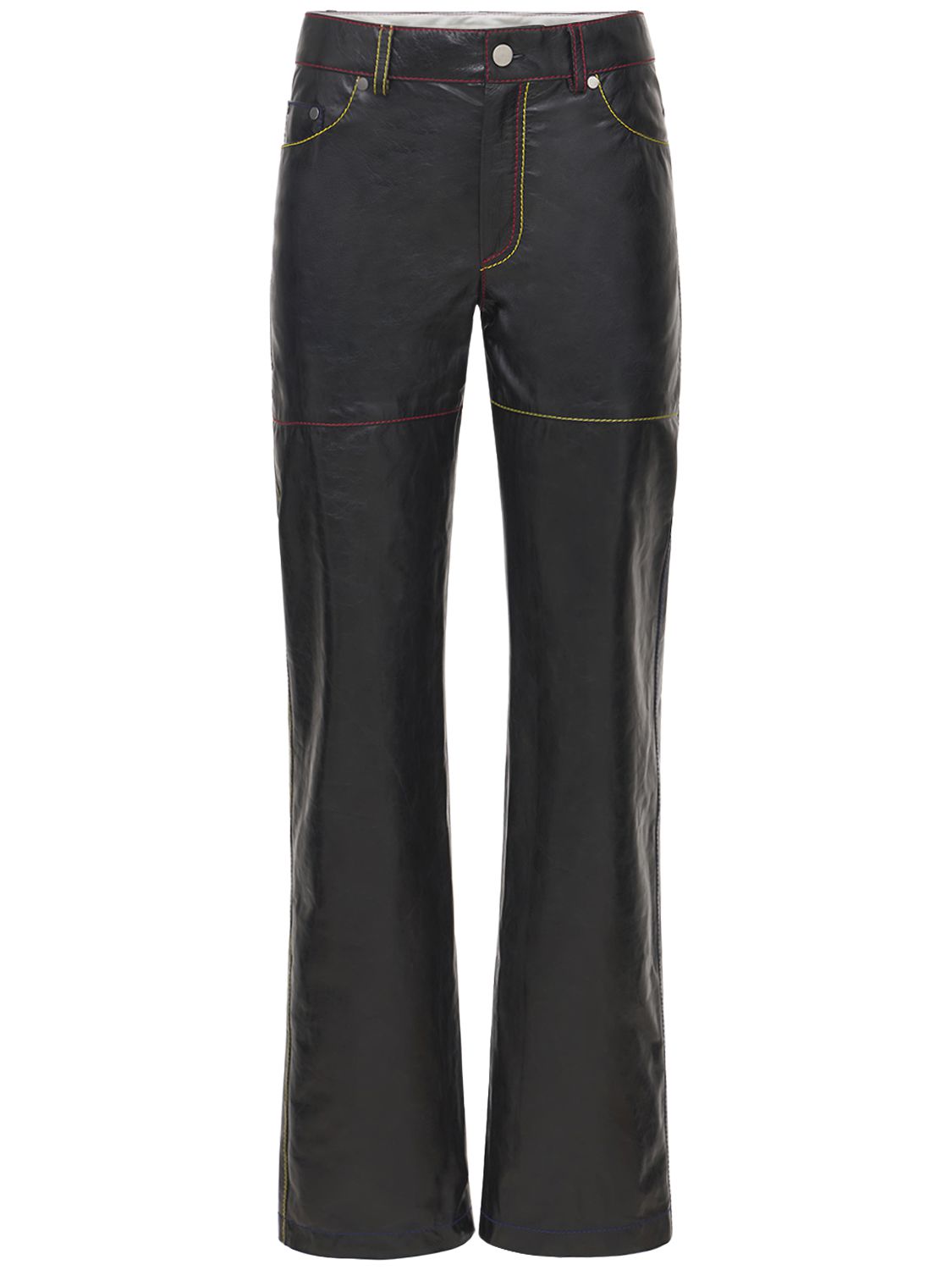 Glänzende Lederhose
