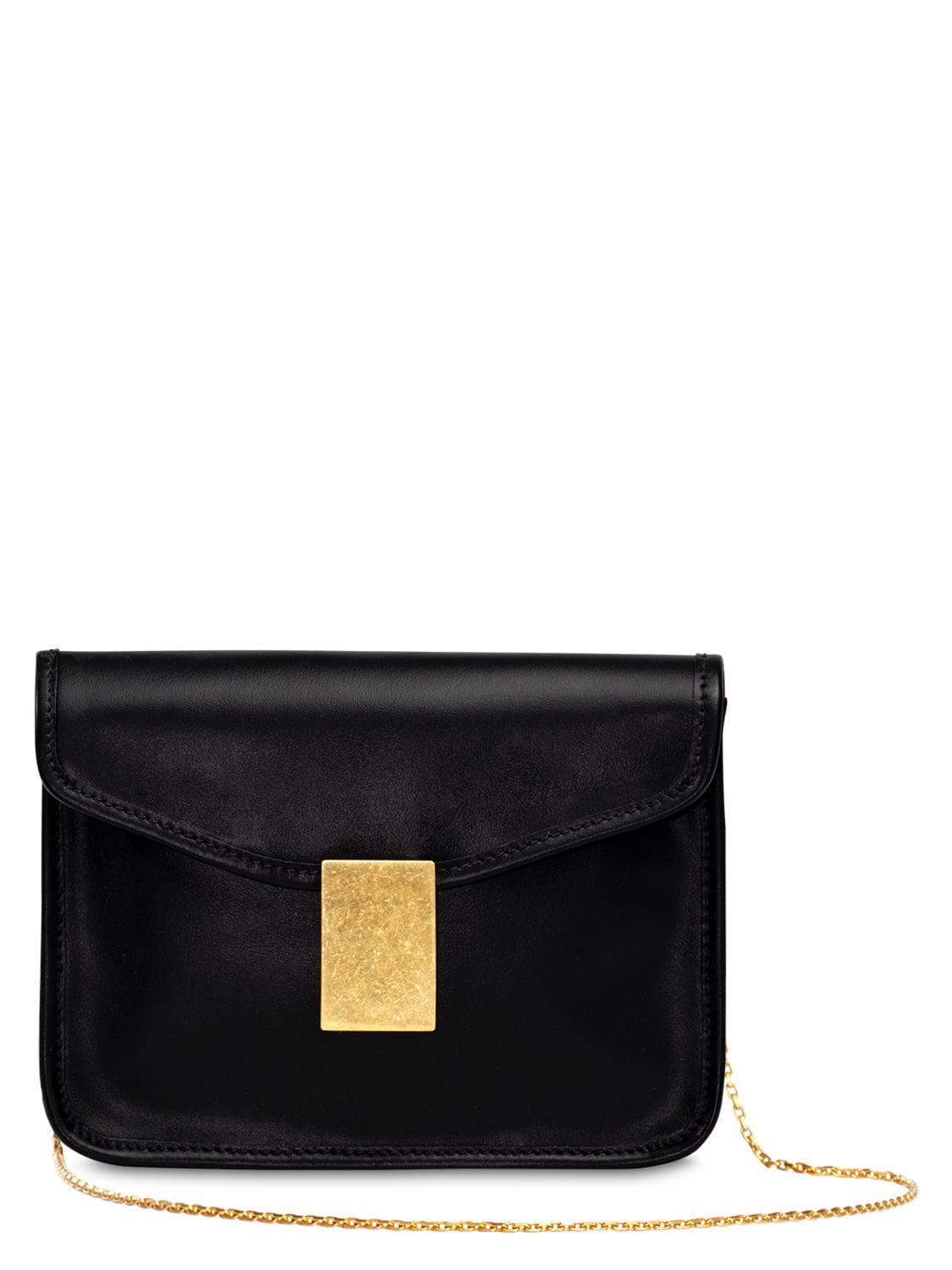 Il Bisonte Luisa Simmetria Leather Shoulder Bag In Nero 3023