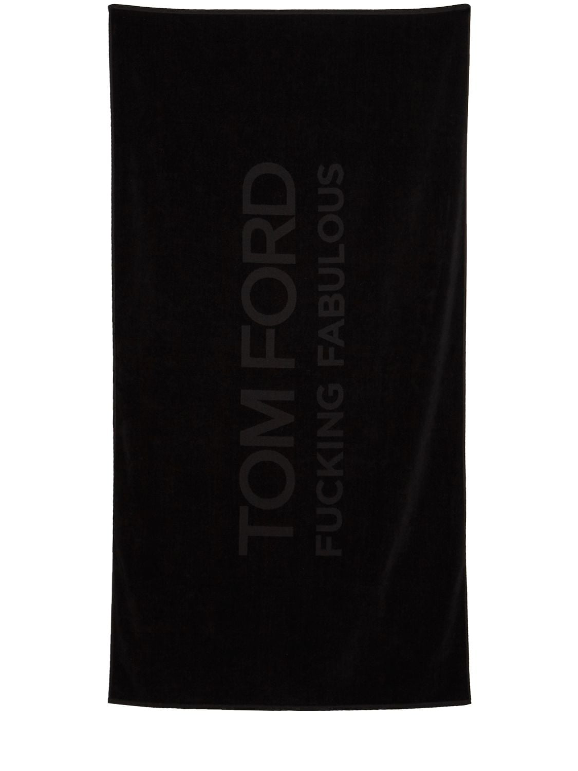 Tom Ford Fabulous Cotton Beach Towel In Black