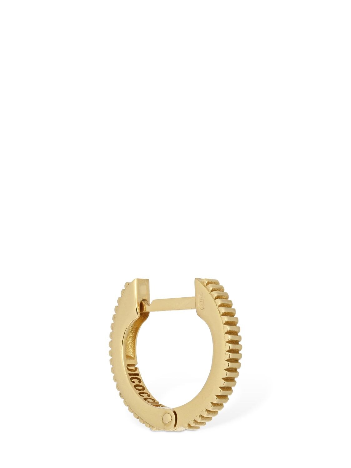 Emanuele Bicocchi Crown Small Mono Hoop Earring In Gold