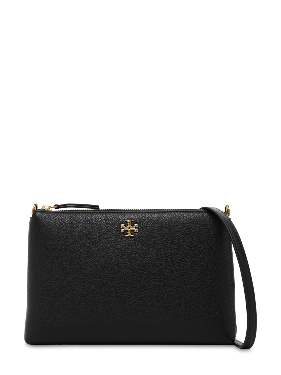 Tory Burch Kira Pebbled Topzip Crossbody Bag In Black ModeSens