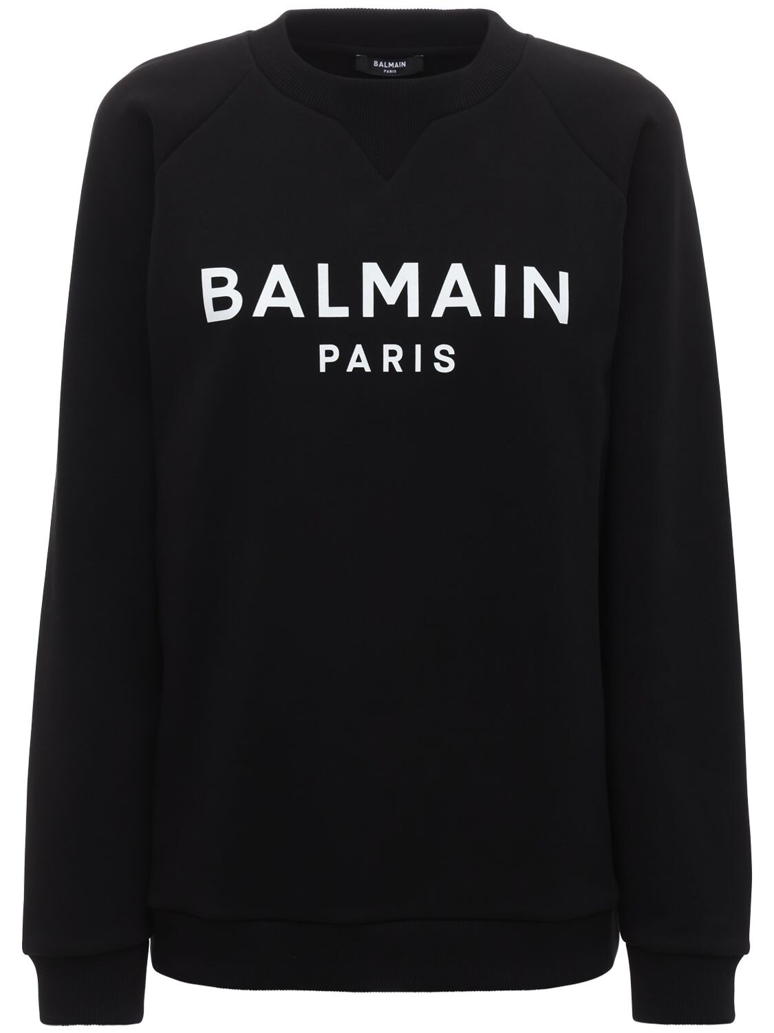 BALMAIN Logo Printed Cotton Sweatshirt