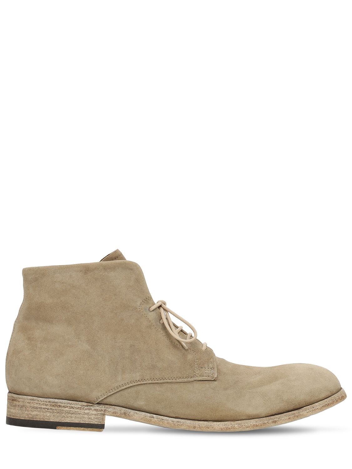 25mm Washed Suede Lace-up Boots