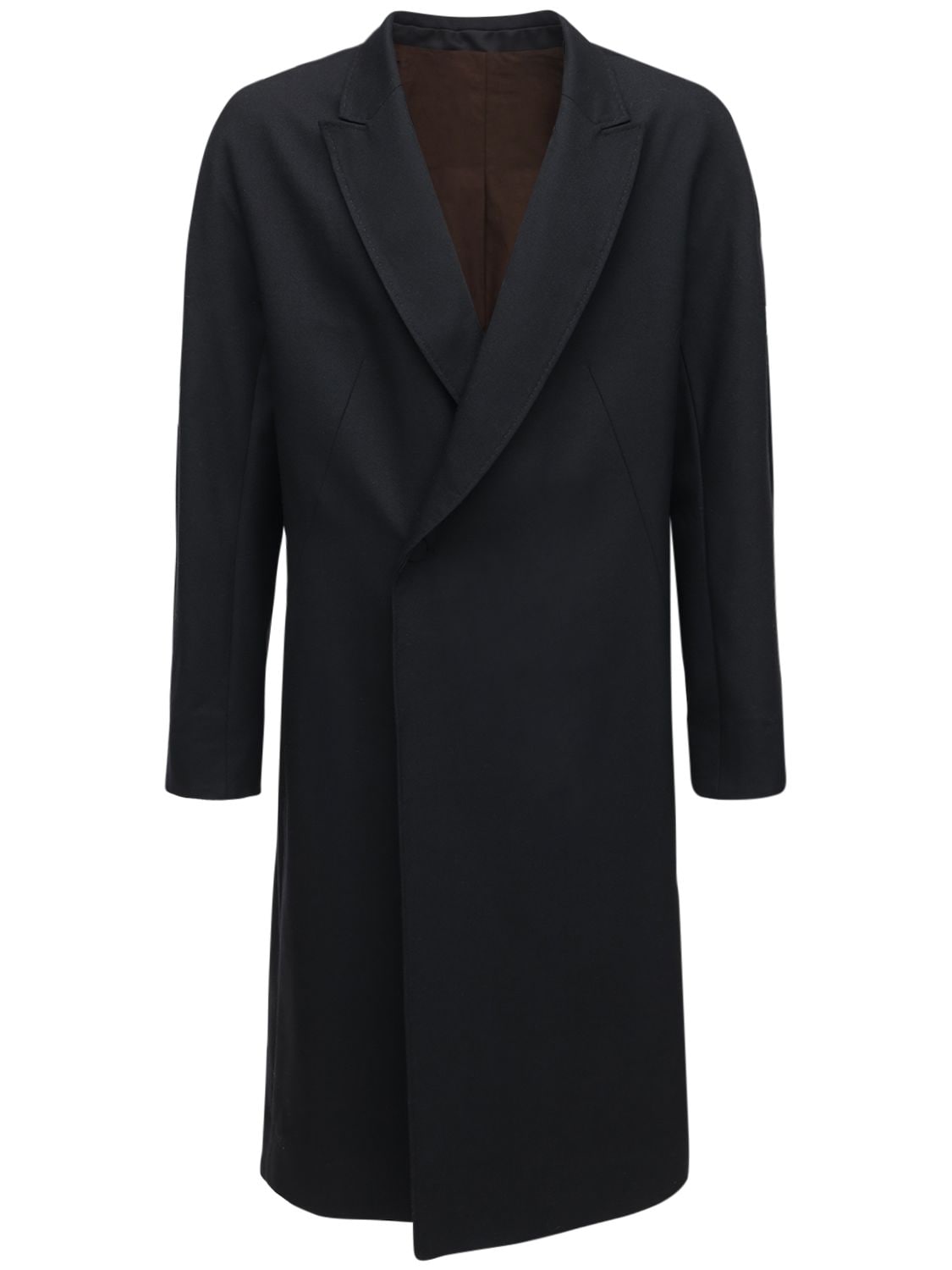 Haider Ackermann Oversized Wool Blend Coat In Black