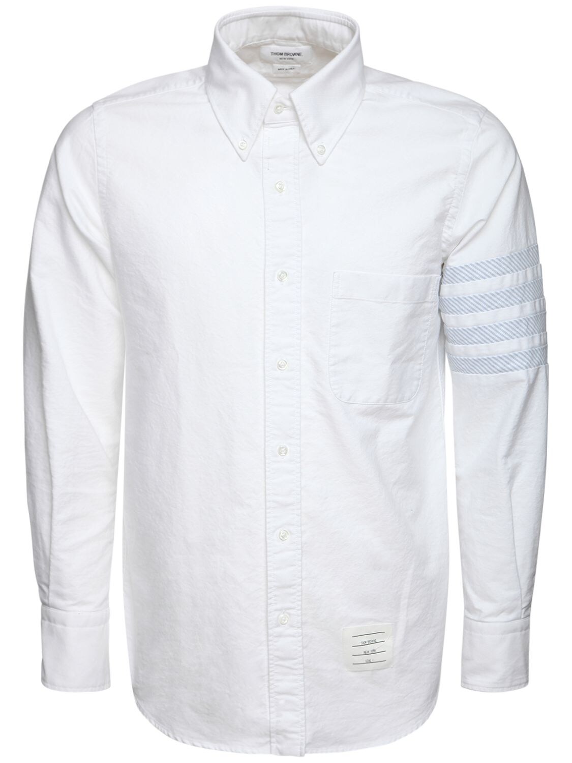 THOM BROWNE STRAIGHT COTTON OXFORD SHIRT W/ 4 BAR,73ILA9038-MTAW0