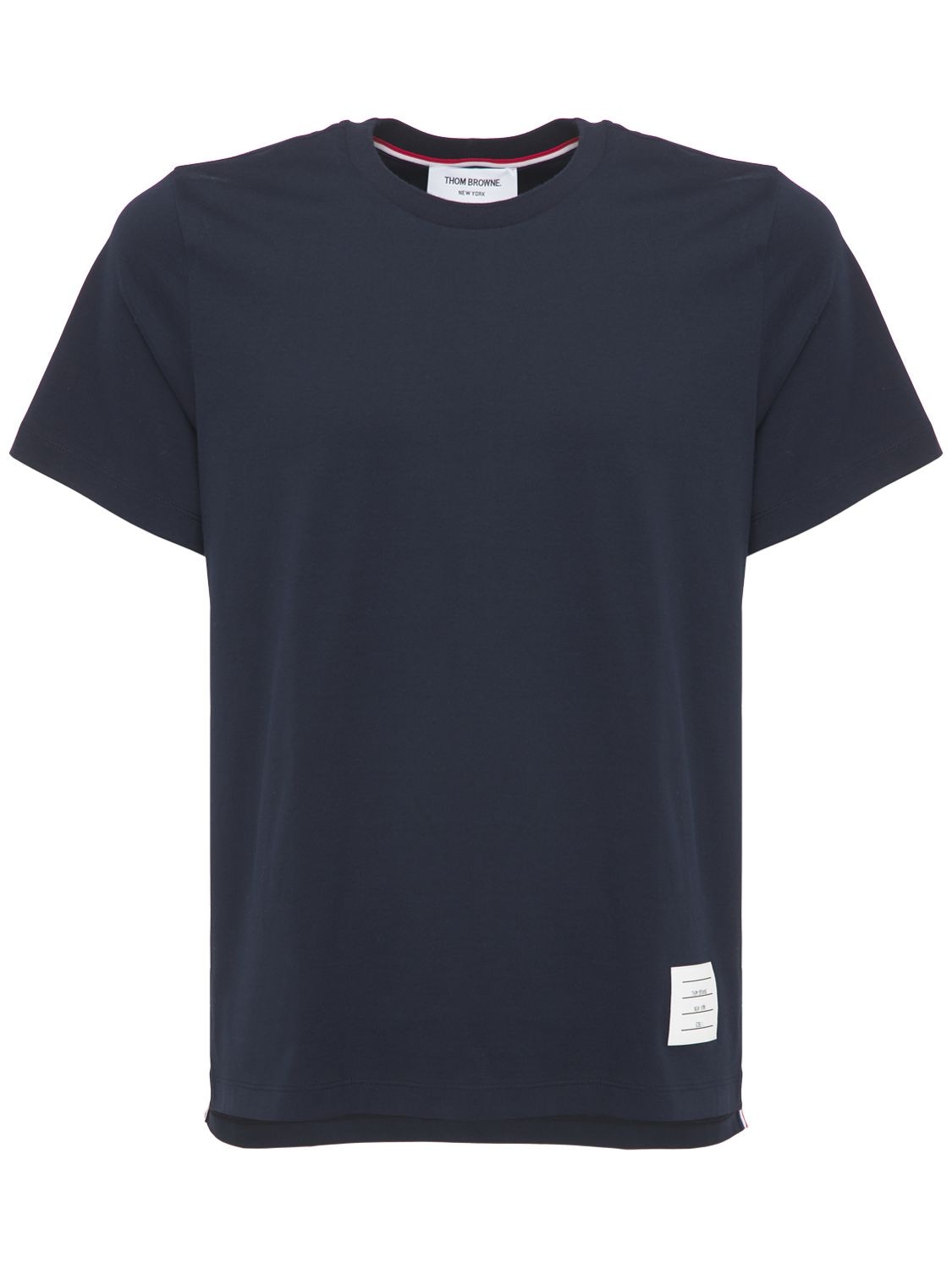 Shop Thom Browne Relaxed Fit Cotton Jersey T-shirt In Navy
