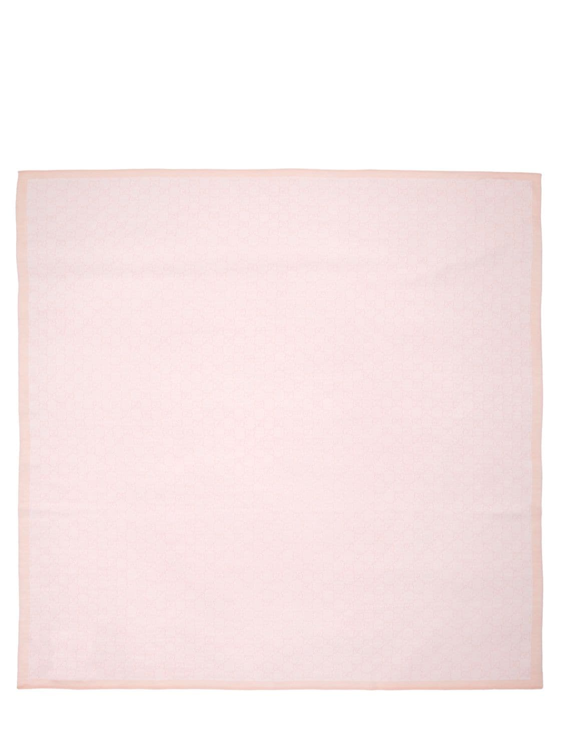 Gucci Gg Supreme Jacquard Wool Knit Blanket In Pink
