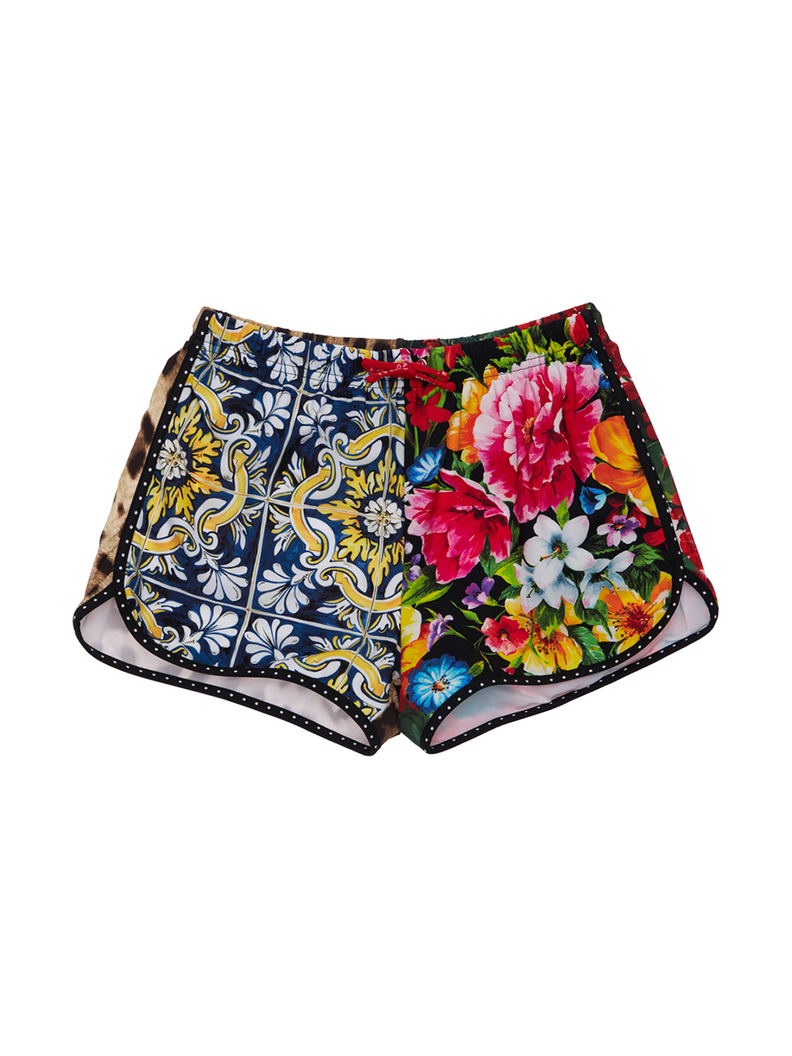 Lycrashorts Mit Patchworkdruck