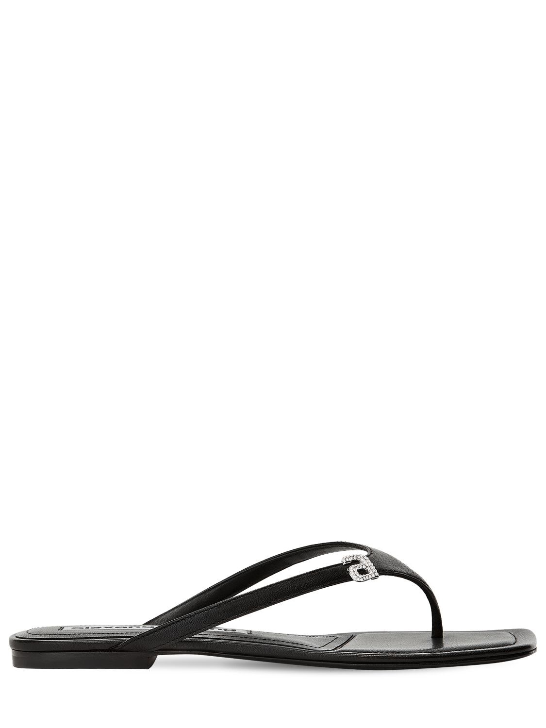 ALEXANDER WANG 10MM IVY LEATHER THONG SANDALS,73ILOE008-MDAX0