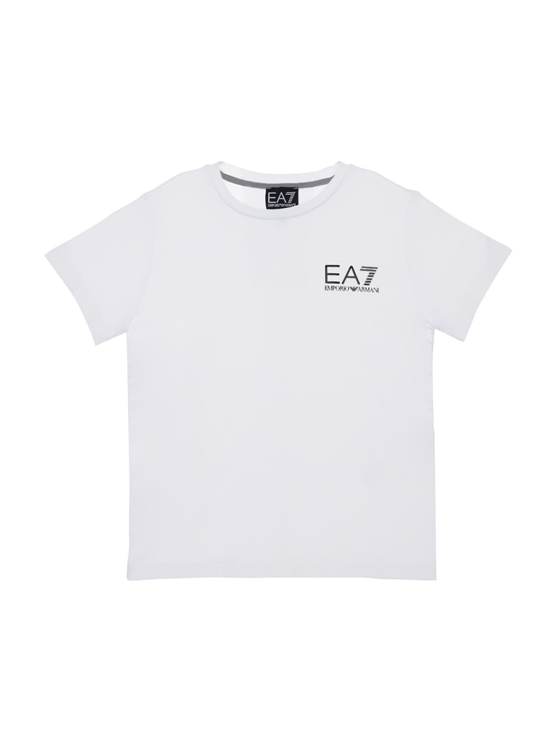 Ea7 Emporio Armani Kids' Print Jersey T-shirt In White ModeSens