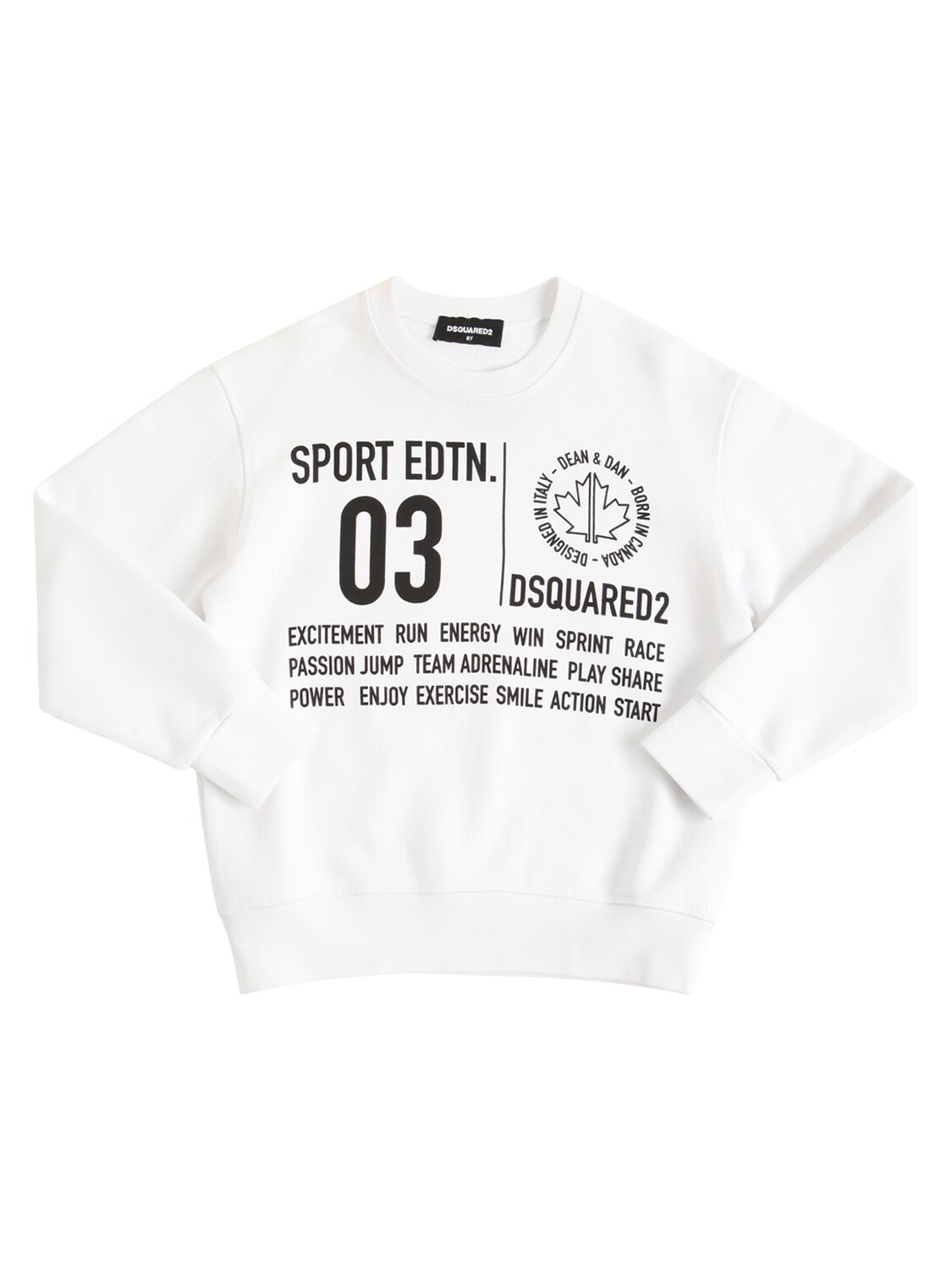 DSQUARED2 PRINTED COTTON SWEATSHIRT,73ILX0010-RFEXMDA1