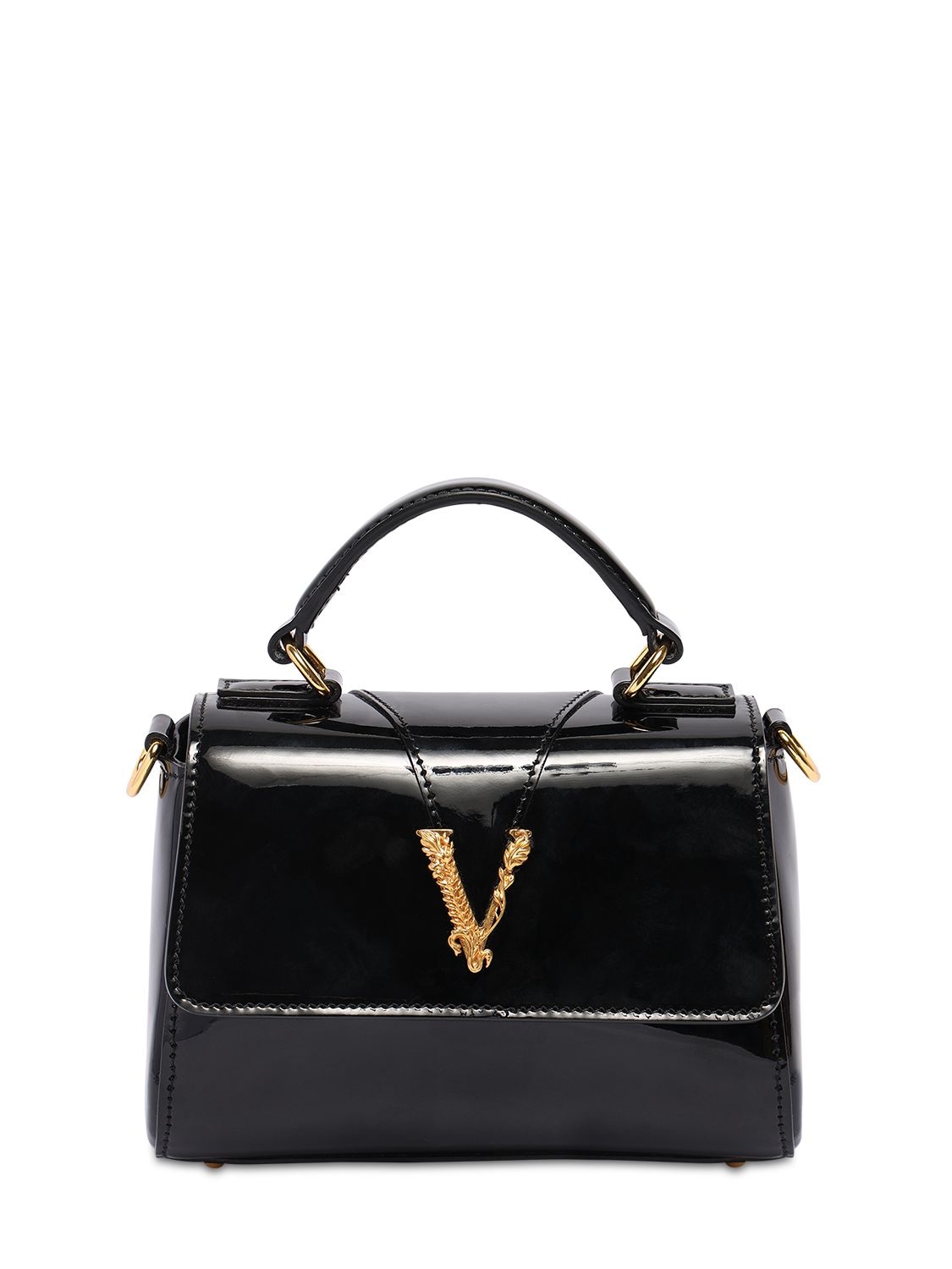Versace Kids' Patent Leather Bag In Black