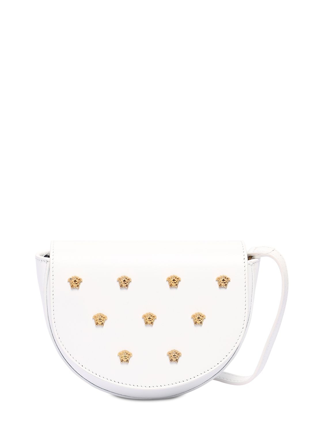 Versace Kids' Leather Bag W/ Decorative Medusa In White