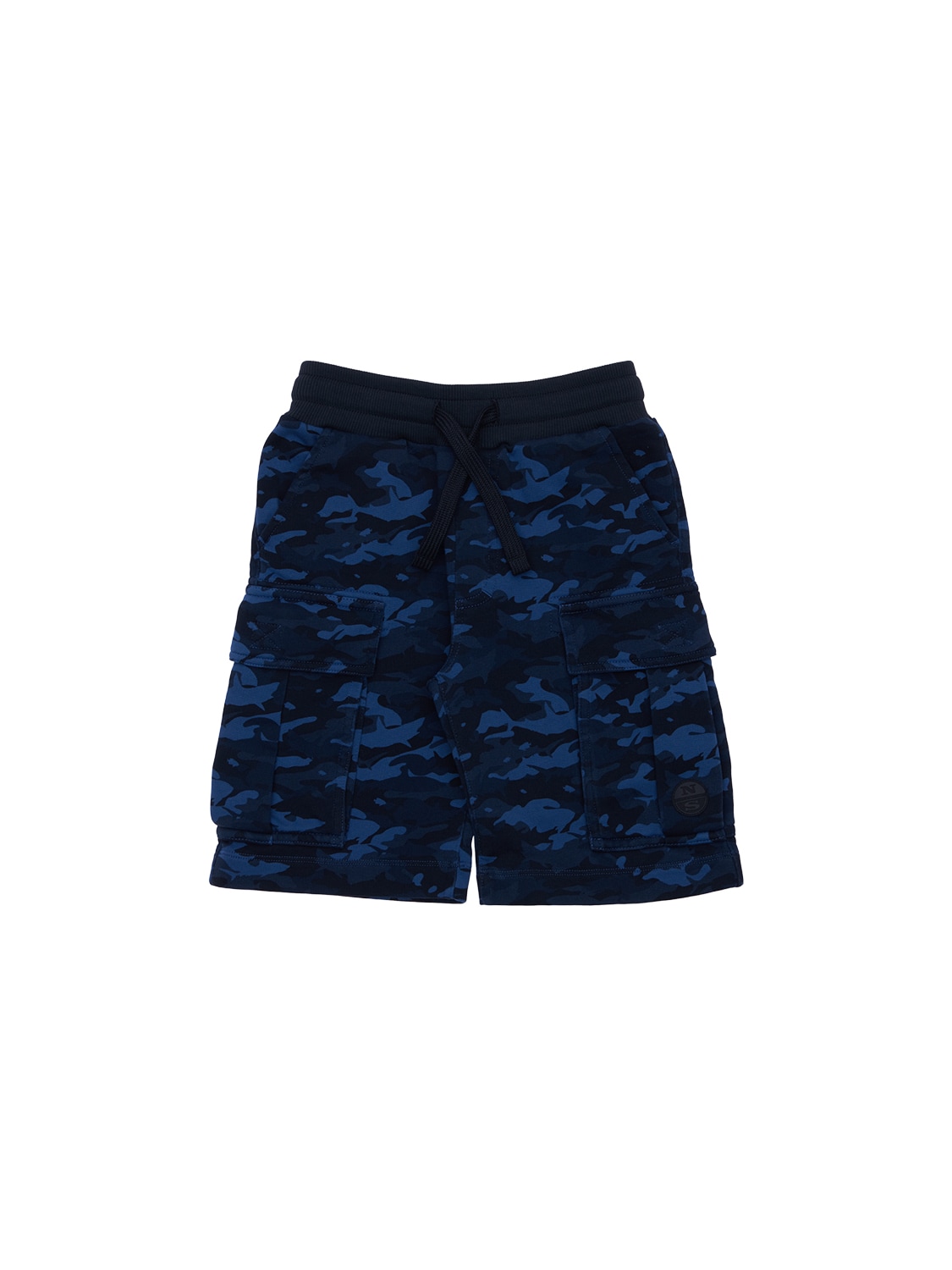 North Sails Kids' Organic Cotton Cargo Sweat Shorts In Blue