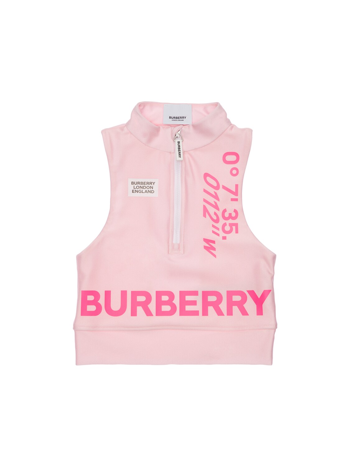 Burberry Kids' Little Girl's & Girl's Sian Zip-front Cropped Top In Pink |  ModeSens