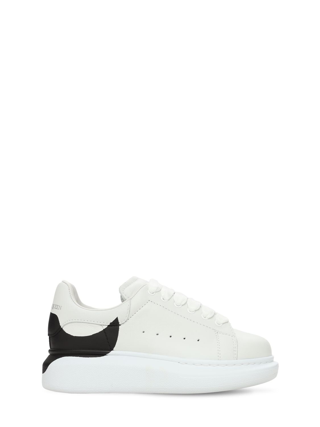 ALEXANDER MCQUEEN LEATHER LACE-UP SNEAKERS,73ILXS006-OTA2MQ2