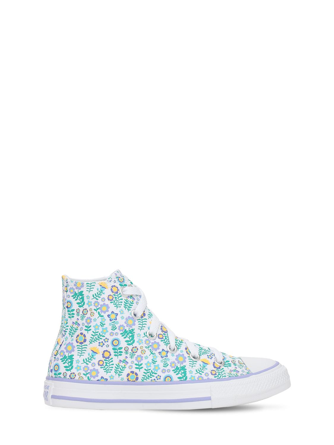 Converse Kids' Flower Print Chuck Taylor Sneakers In Multicolor